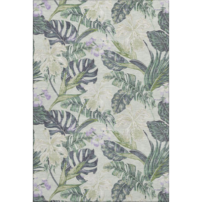 Premium Machine Washable Varroville AMF1708 Floral Rug