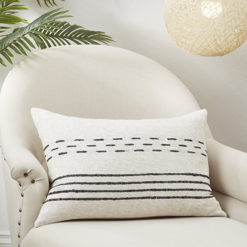 Pari Collection Striped Cotton Throw Pillow, Polyester