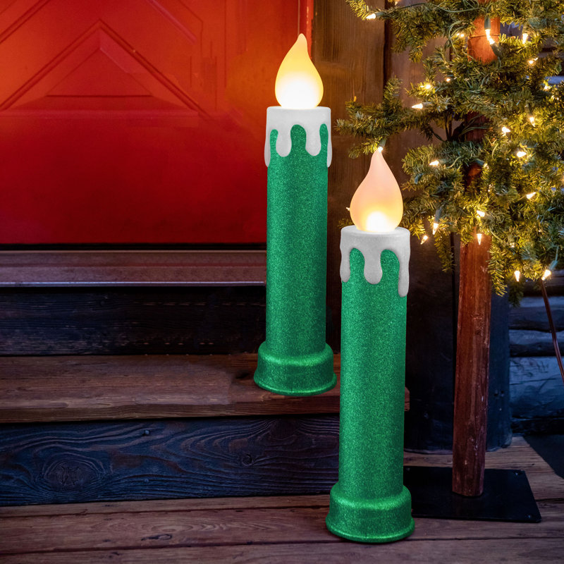 Bougies d'extérieur 24 po, Vert