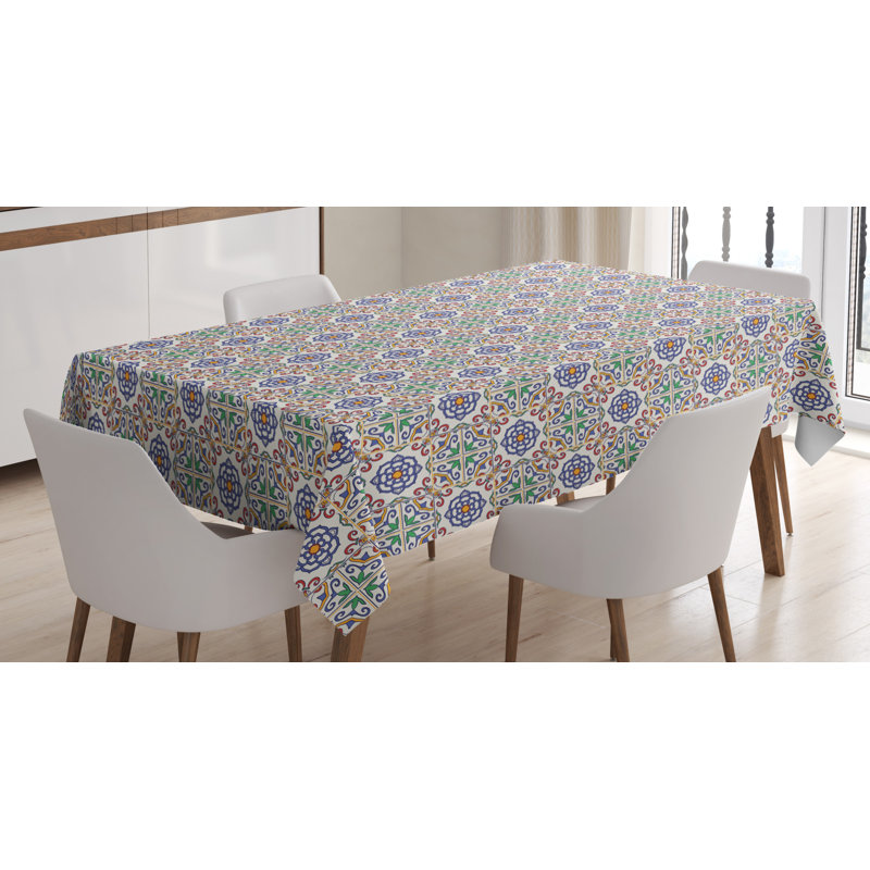 Geometric Tablecloth, 70" L x 52" W