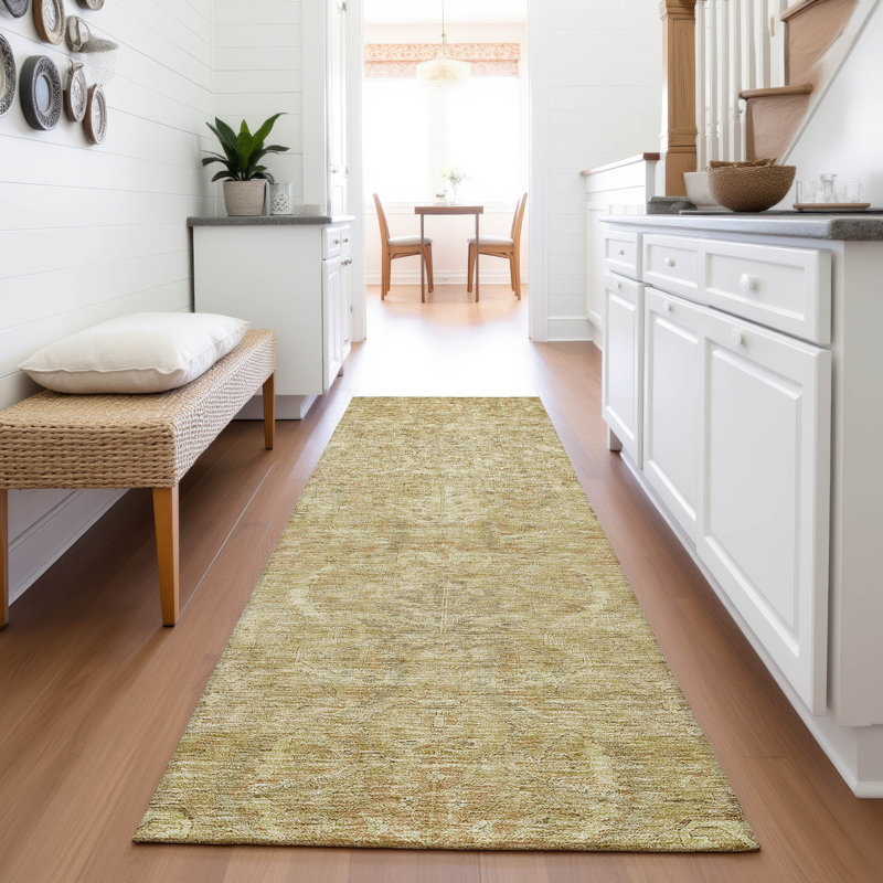 Tapis damassé de qualité supérieure lavable à la machine Dahl AMF1082, Tapis de couloir 2 pi 3 po x 7 pi 6 po