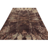 Rug & Kilim Art Deco-Inspired Rug, Beige-Brown Geometric Gallery Runner