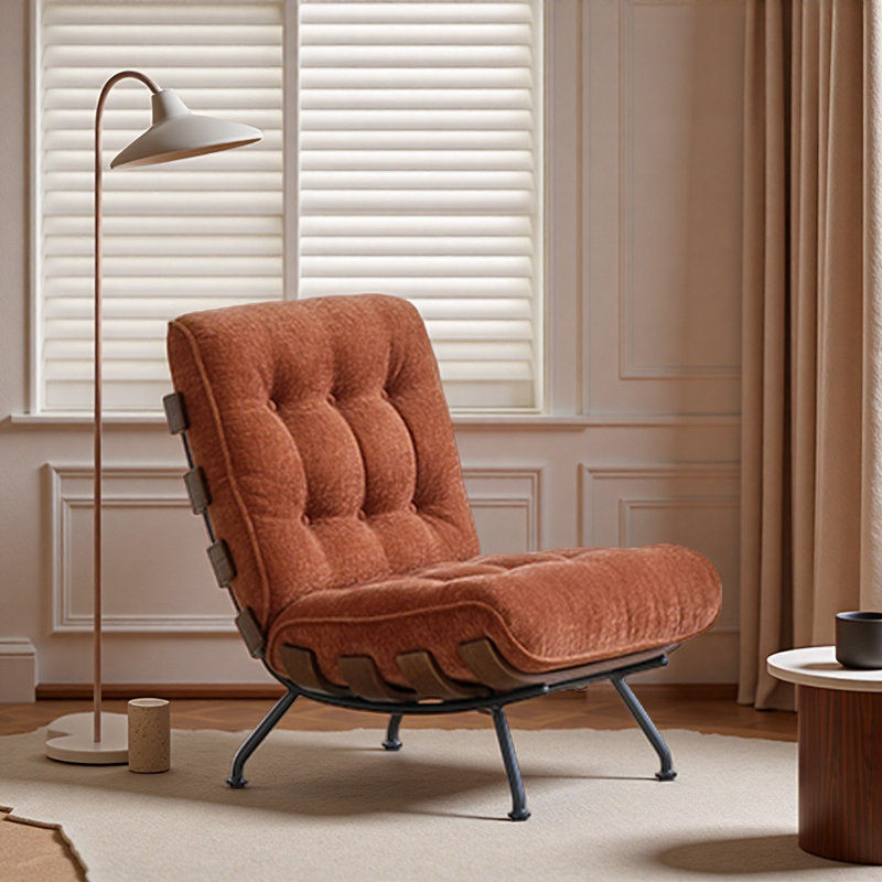 Chaise de loisirs simple rétro., Orange
