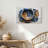 Blue And Orange Broken Pottery Shards Canvas Wall Art-1339311200