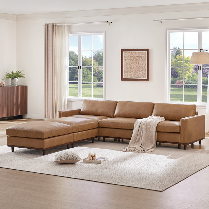 Canapé modulaire en forme de U de 118 po avec 2 repose-pieds Laima