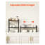 Organisateur de tablette d'armoire de cuisine réglable à 2 niveaux, support de rangement en fer extensible pour garde-manger, salle de bain et bureau, noir