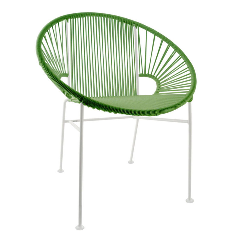 Chaise de salle à manger Concha, Blanc, Cactus