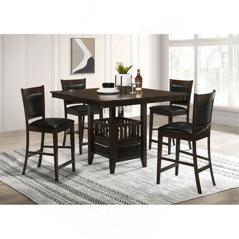 Finley Espresso 5-Piece Dining Set