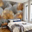 Papier peint adhésif pelez et collez éléments dorés gris Sans soudure Art déco de style Art mural auto-adhésif et amovible-45985433