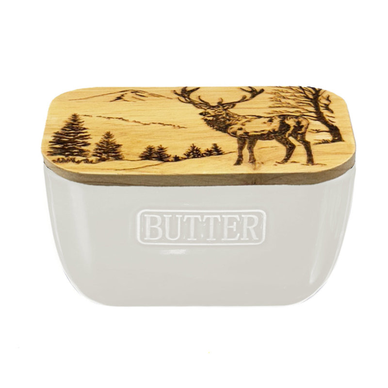 Ceramic Food Storage Container, White