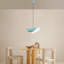 Turquoise Metal Chandelier, Adjustable Height 9.8 x 3.9 x 2.0 ft | Elegant Design, Max 40W E27 Socket (Bulb Not Included) | Perfect for Dining Room & Living Room, Stylish Home Lighting Solution, IP20 Rated-1582220271-1582220267