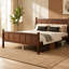 Lit en bois avec tête et pied de lit, lit plateforme pour chambre à coucher-538338113-538338173