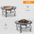 Abduljabaar Round Steel Wood Burning Fire Pit with Lid