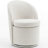Upholstered Swivel Dining Chair, Boucle Fabric Barrel Kitchen Chair, Wingback Side Chair, Vanity Chair-513384095