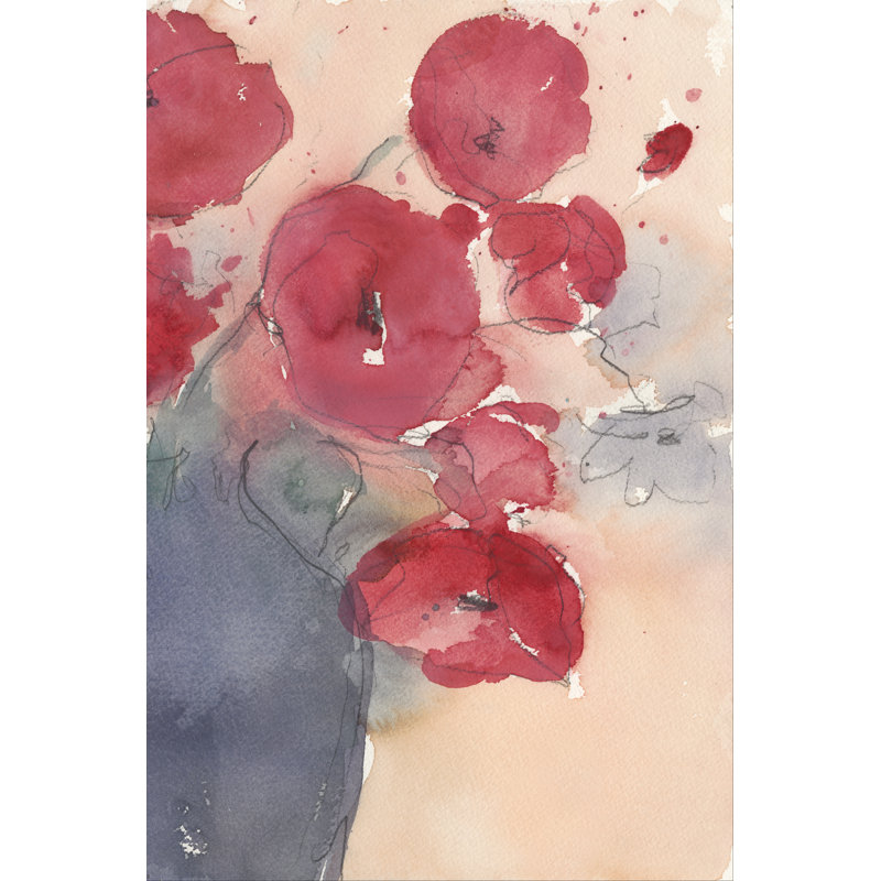 Pop Of Red II by Samuel Dixon - Wrapped Canvas Painting, 122cm H x 81cm W