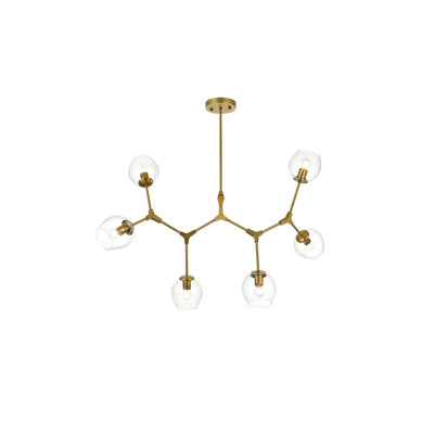 Chamberlain 7-Light Sputnik Modern Linear Chandelier
