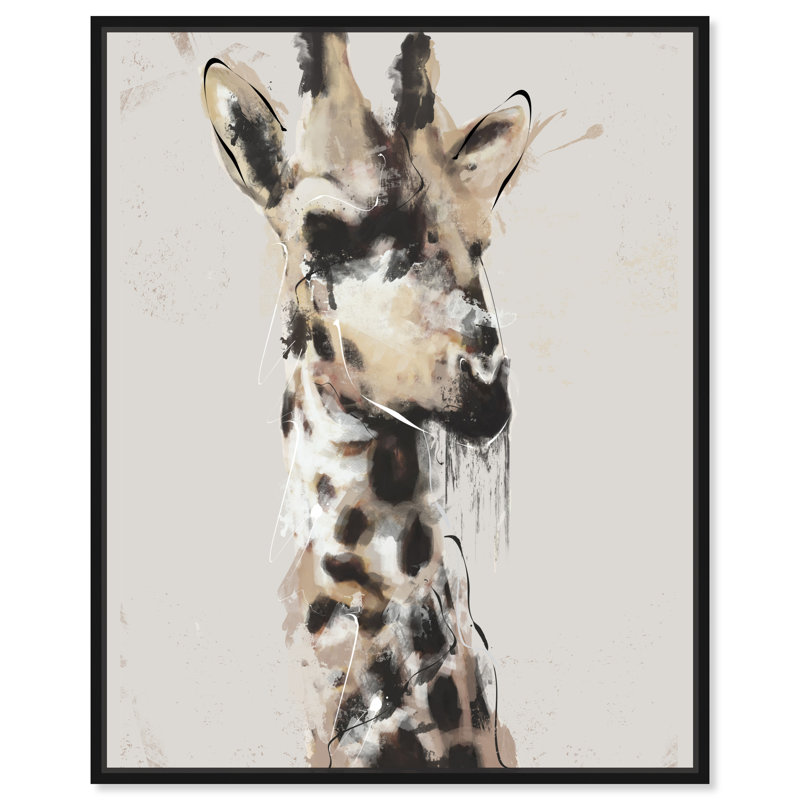 «Abstract Giraffes - Floater Frame», impression sur toile, H 45 po x l 30 po