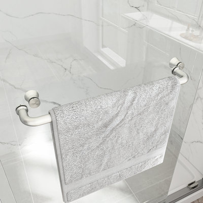 Porte de douche coulissante double en nickel brossé à installation double réversible de 55 à 60 po x H 72 po, structure en alliage d'aluminium, verre trempé de 1/4 po (6 mm) avec membrane antidéflagrante, installation facile