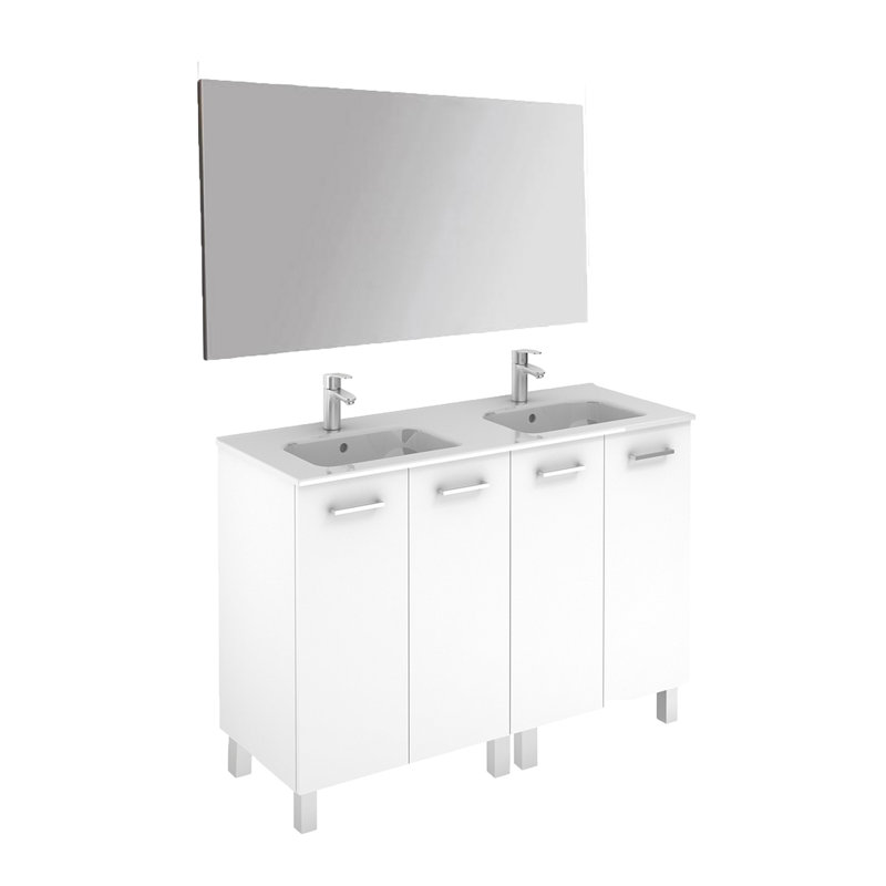 Logic 47.3'' W Double Vanity, Glossy White