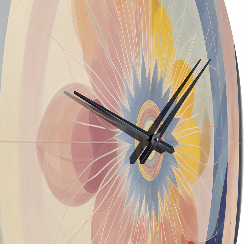 Horloge murale spirales abstraites Universal Blossoming, Petit
