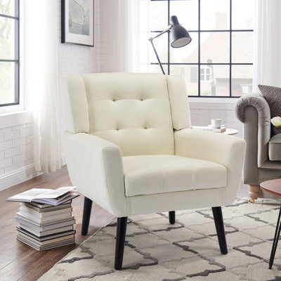 Bolanle Tufted Upholstered Wide Back Armchair