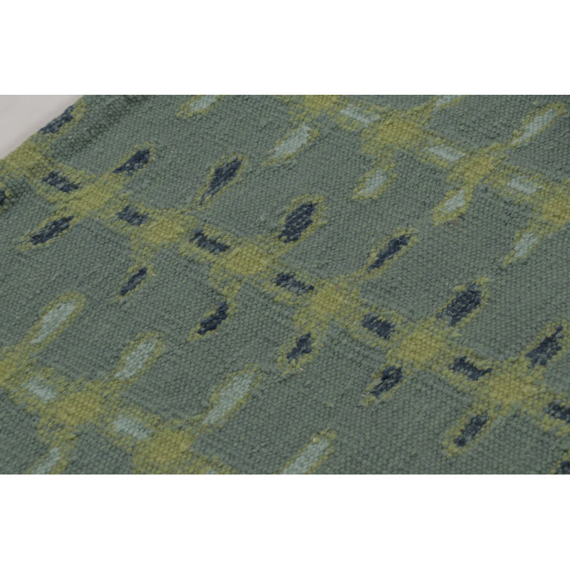 Wool Geometric Area Rug, Rectangle 5' x 7'
