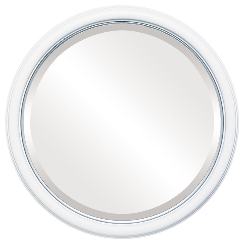 Miroir biseauté Newburyport, H 25 po x l 25 po, Argent