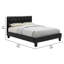 Lit plateforme tapissier touffeté-447275385