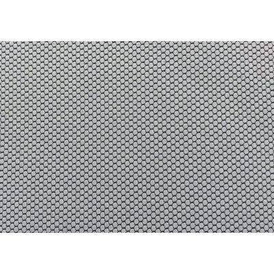 Chaise de bureau avec siège rembourré et hauteur réglable, dossier haut en maille gris aspect métal blanc, siège en tissu, base ergonomique rembourrée.