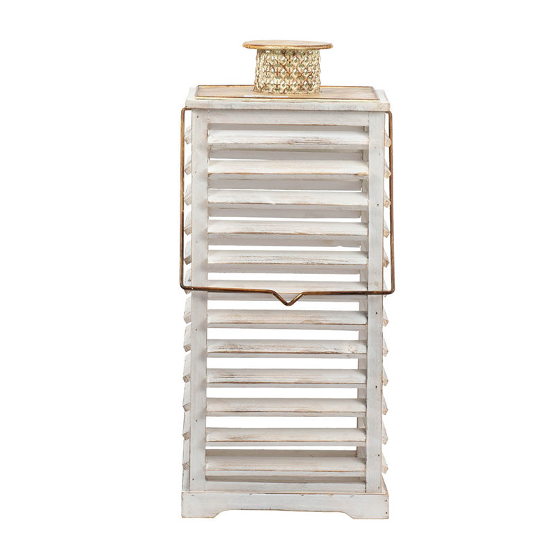 Ensemble de 2 lanternes en bois / fer