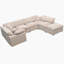 Canapé modulaire surdimensionné avec repose-pieds en L surdimensionné pour le salon