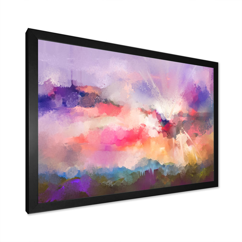 Pinceau Ocean Waves Impression III - reproduction de cadre flottant sur toile, Cadre noir, H 8 po x l 12 po x P 1 po