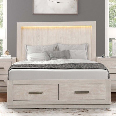 Transitional Eastern King Size Bed