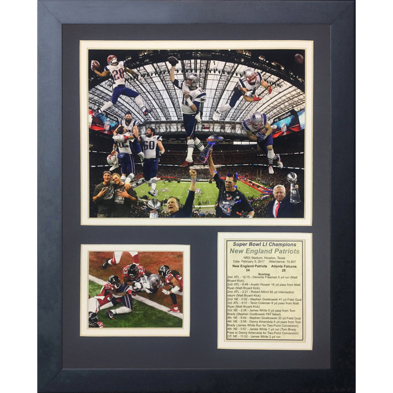 « 2016 new england patriots champions collage », souvenirs encadrée