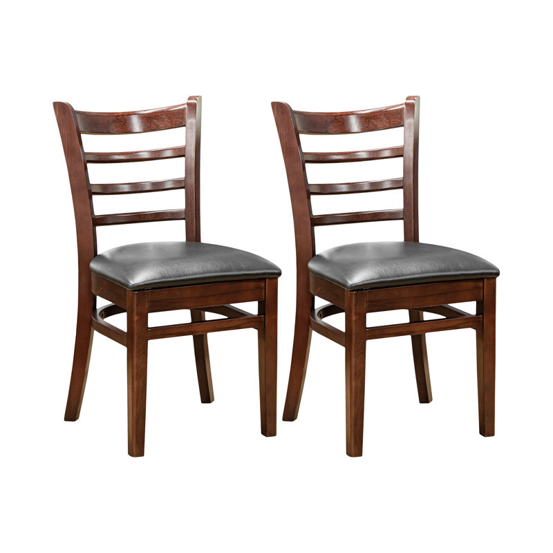 18'' H Upholstered Side Chair, Dark Mahogany, 4