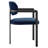 Elio Barrel Fabric And Metal Dining Chair-109758053