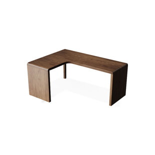 Walnut L-Shaped Solid Wood desk