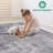 2x3 Light Grey Abstract Doormat Rug, Modern Entryway Accent Carpet with Non Shedding Low Pile Design-296637535-296637528