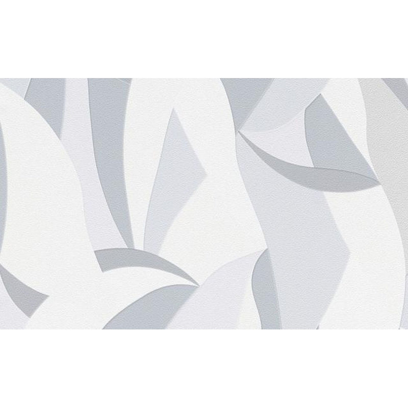 Papier peint texturé, Gris / gris clair / blanc