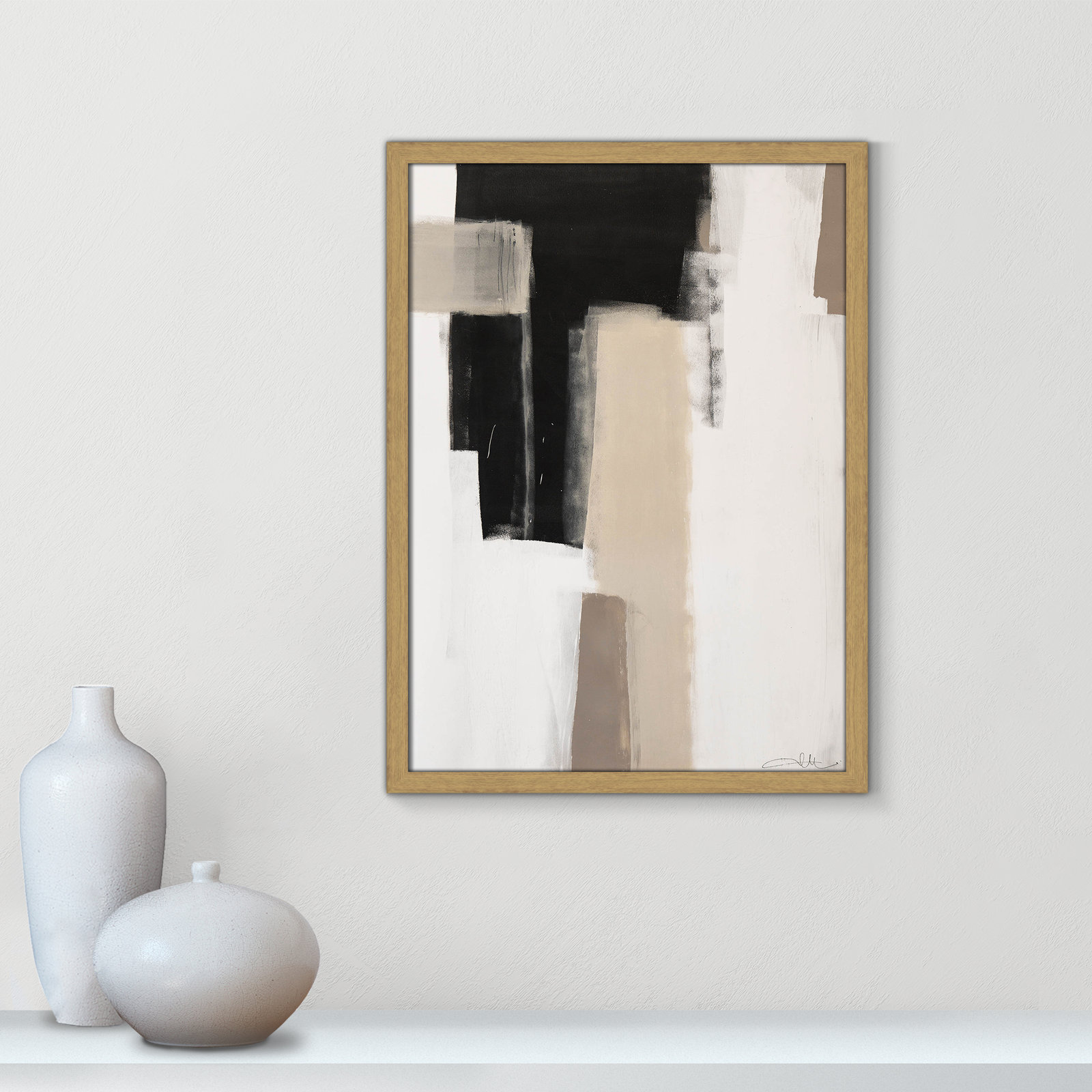 Earth Scapes I by Casa Fine Arts, Natural Slim Unmatted Picture Framed, 23" H x 17" W x 1.25" D
