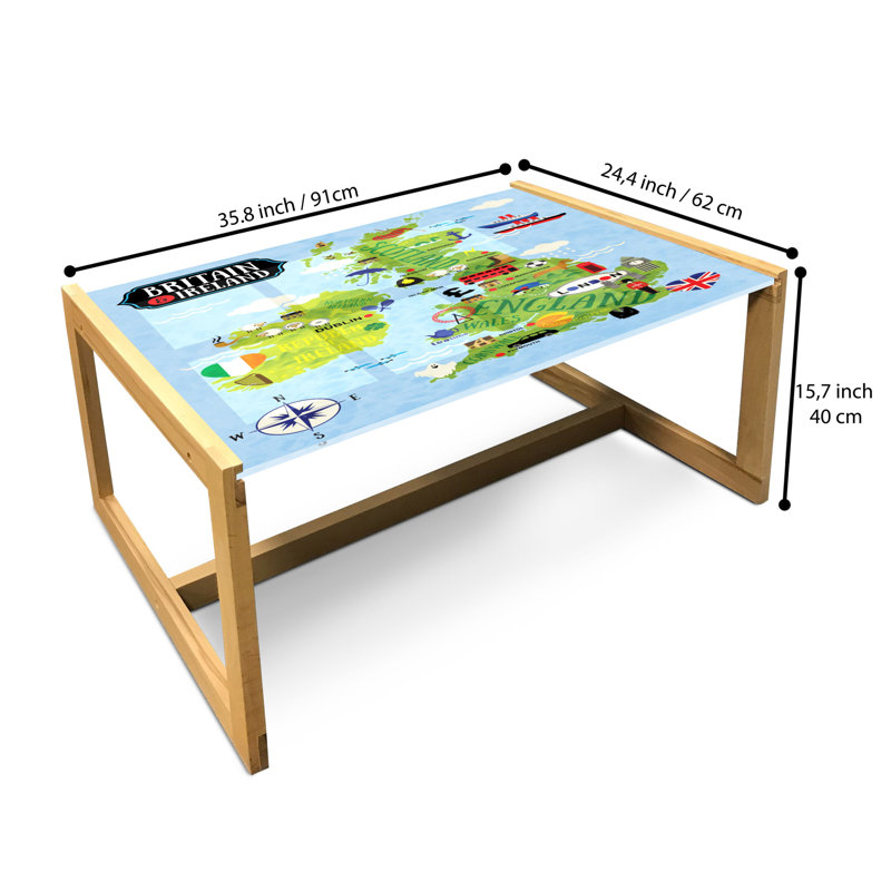 Isahia Sled Coffee Table, 40cm H x 91cm W x 62cm D