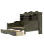 Lits simples peu encombrants avec rangement en bois, design rétro gris antique pour la maison