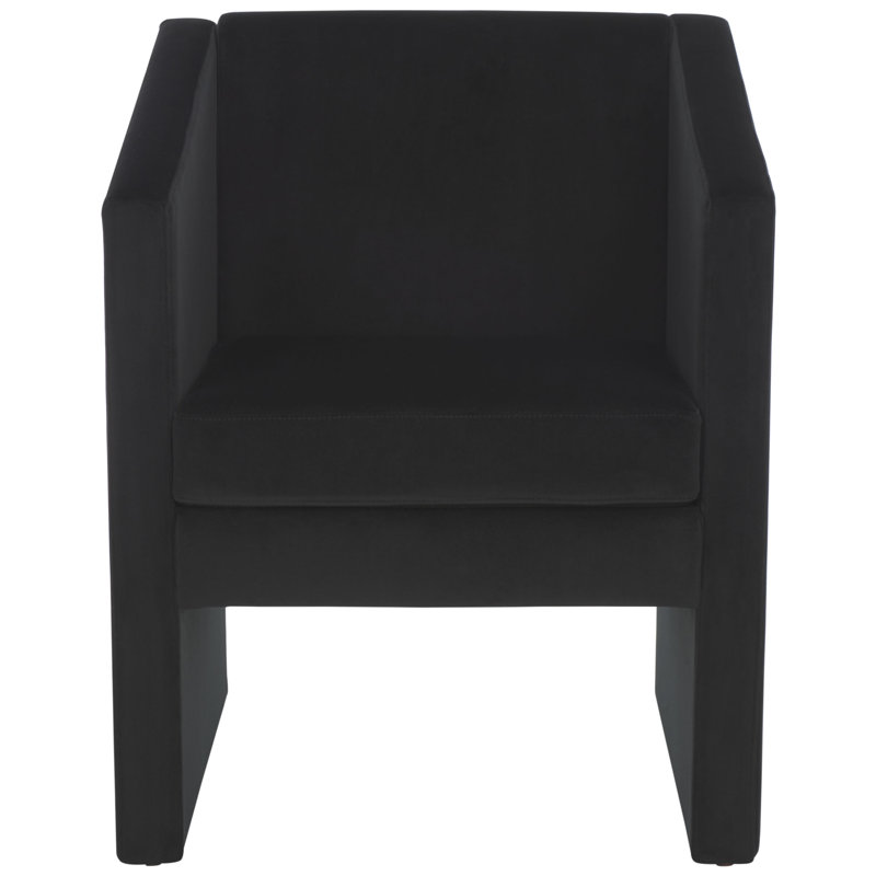 Shuntina Velvet Armchair, Black