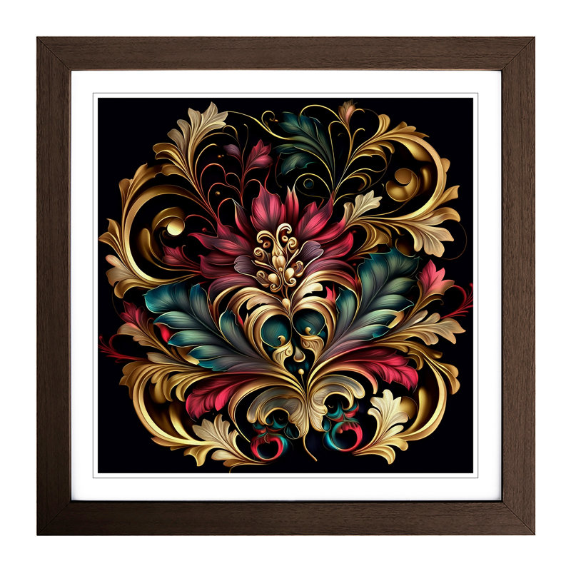 Single Picture Frame Print on Wood, Walnut