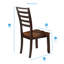 Chaise d'appoint en bois massif à dossier échelle Deshawndre