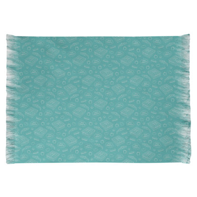 Tapis décoratif vert pizza