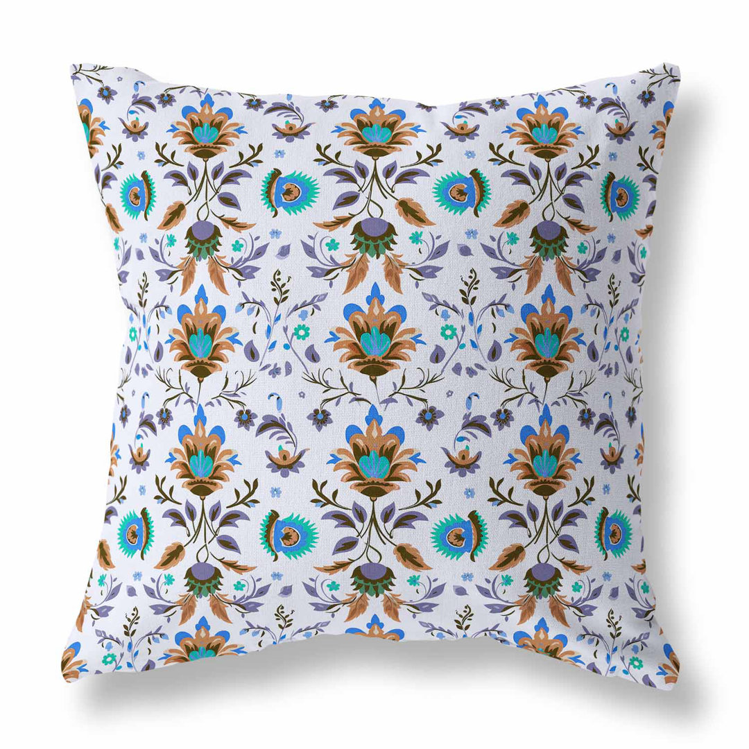 Breezy Botanicals Indoor/Outdoor Floral Square Cushion With Filling