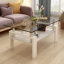 Table basse rectangulaire avec plateau en verre trempé-154174269-154174267