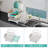 2 Tier Large Dish Drying Rack - Extendable Dish Rack, 2-in-1 Anti-Rust Stainless Steel Dishrack for Kitchen Counter and Sink, Dish Strainer with Utensil Holder & Cup Holder(White)-121415546