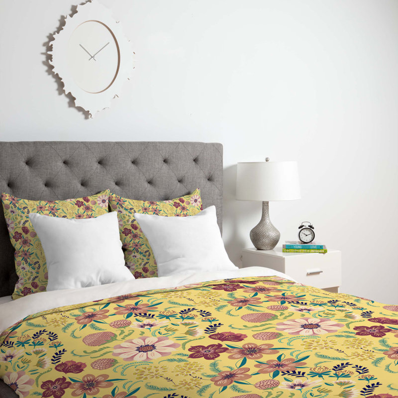 Housse de couette Pimlada Phuapradit Canary Floral, Luxe, Simple